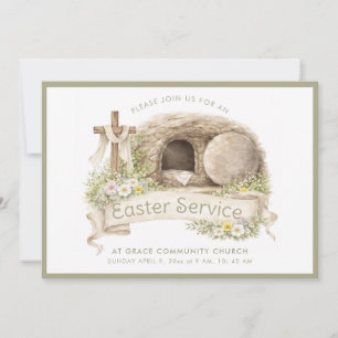 Cross   Easter Service Invitation