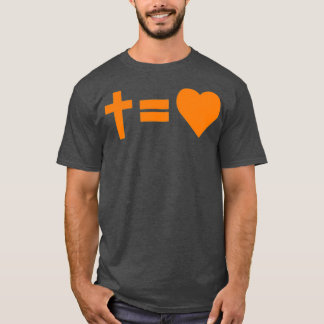 Cross Equals Love Orange T-Shirt