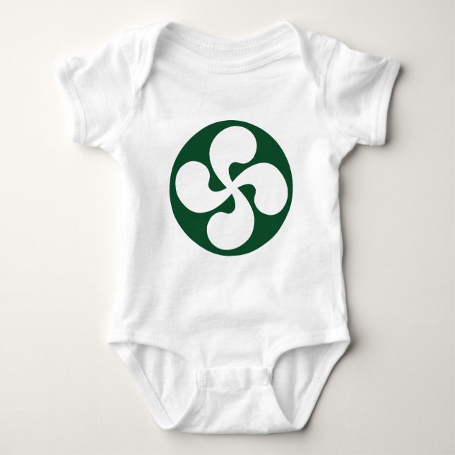 Cross extruded Basque Baby Bodysuit (Front)