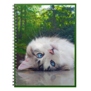 Cross-eyed cat notebook