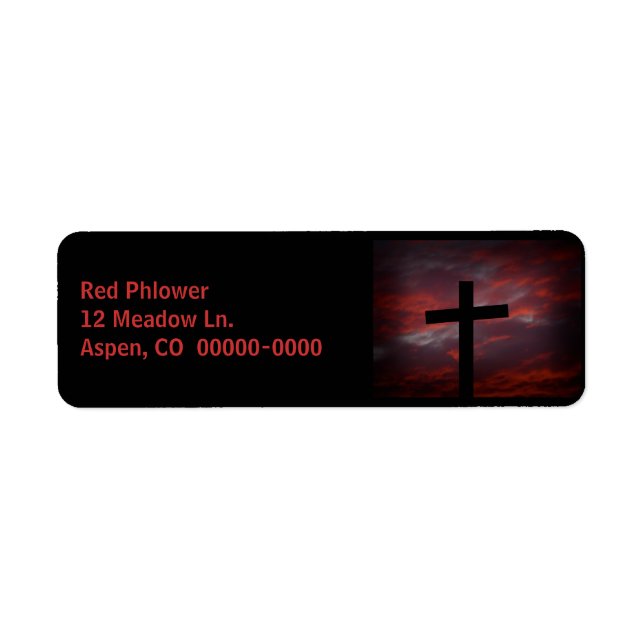 Cross Fade to Black Return Address Label (Front)