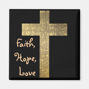 Cross Faith Christianity Shower Peace Love Destiny Magnet