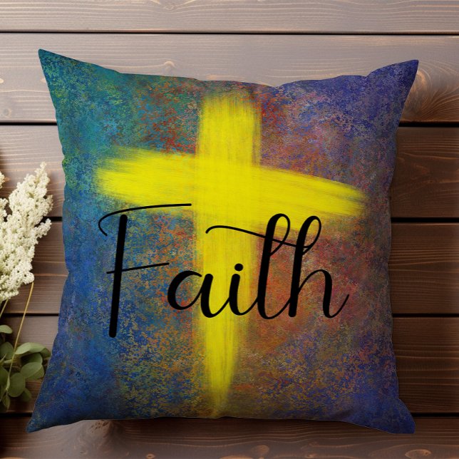 Cross Faith Script Blue Purple Cushion (Creator Uploaded)