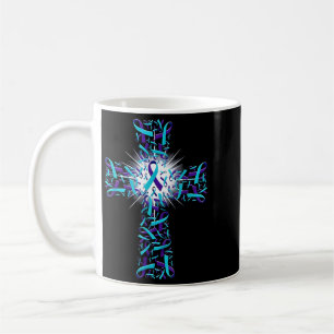 Cross Faith Suicide Prevention Awareness Ribbon Coffee Mug