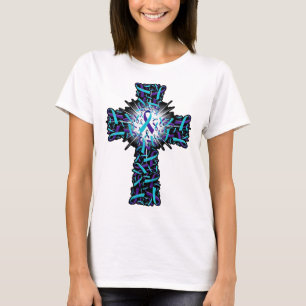 Cross Faith Suicide Prevention Awareness Ribbon Su T-Shirt