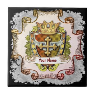Cross Family Crest  Surname  Ceramic Tile