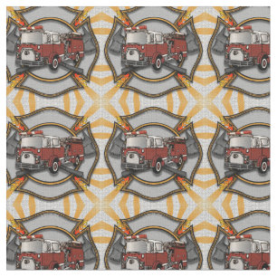 Cross Firetruck  Firefighter Fabric