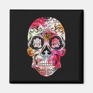 Cross Flower Sugar Skull Day Of The Dead Costume G Magnet