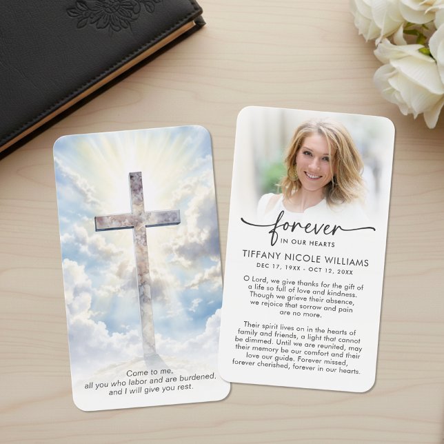 Cross Forever In Our Hearts Prayer Cards (Creator Uploaded)