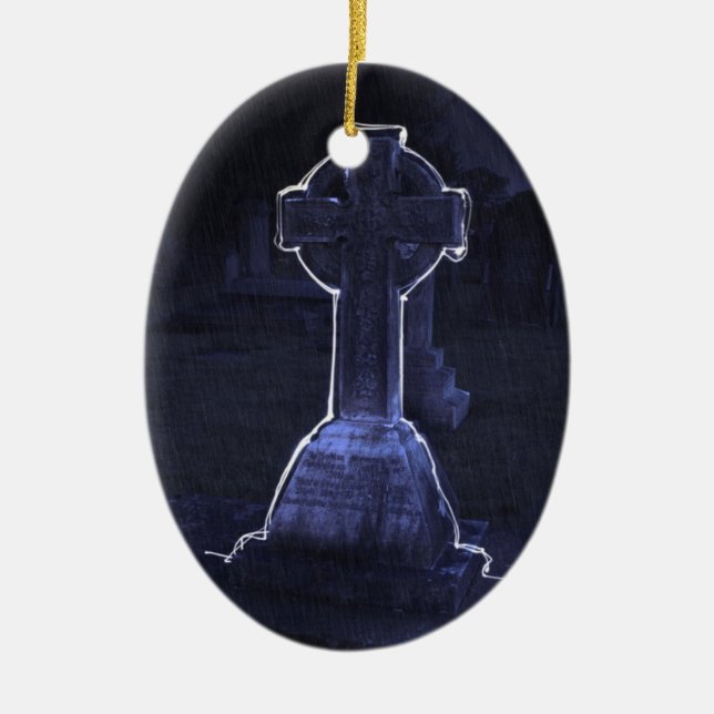 Cross Gravestone Ornament (Front)