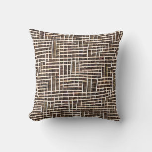 Cross hatch Brown Cushion