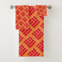 CROSS HATCH RED/ORANGE