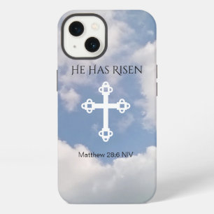 Cross in Cloudy Sky Resurrection Blue Easter Gift iPhone 13 Case