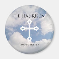 Cross in Cloudy Sky With Resurrection Bible Verse