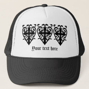 Cross in heart trucker hat