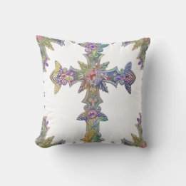 Cross in pride colours cushion