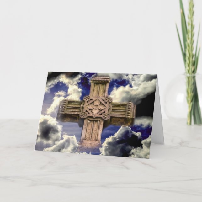 Cross in Sky Holiday Card (Front)