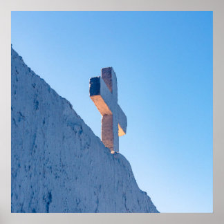Cross in the Evening Glow Poster