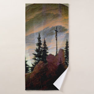 Cross in the Mountains, Friedrich Bath Towel