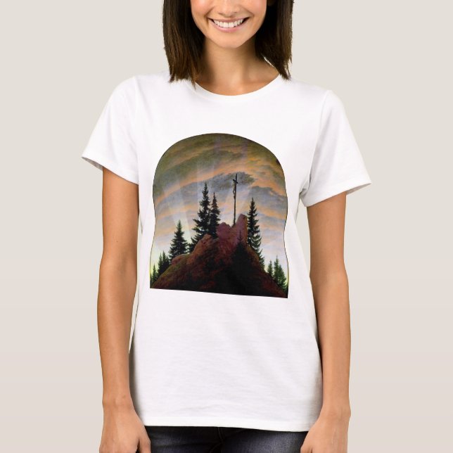 Cross in the Mountains, Friedrich T-Shirt (Front)