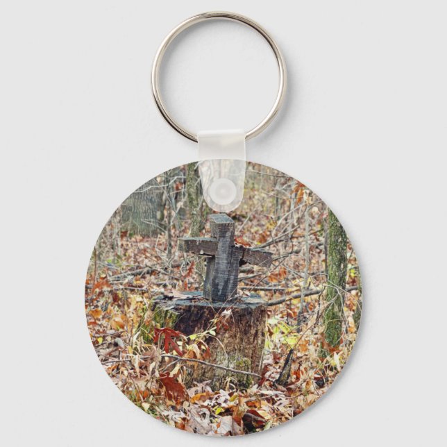 Cross in the Woods Key Ring (Front)