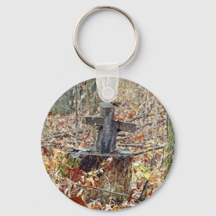 Cross in the Woods Key Ring