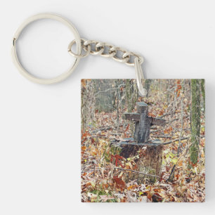 Cross in the Woods Key Ring