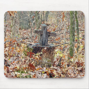 Cross in the Woods Mouse Pad