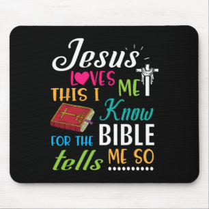 Cross Jesus Loves Me This I Know For The Bible Tel Mouse Pad