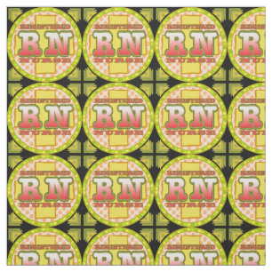 Cross Letters RN Nurse Fabric