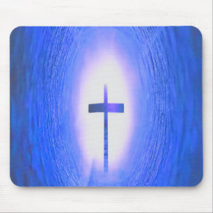Cross Light Tunnel Christian Love Jesus Mouse Pad