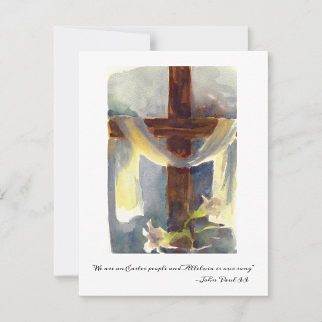 Cross & Lilies Easter card (Front)