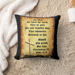 Cross & Manger with John 3vs16 Cushion