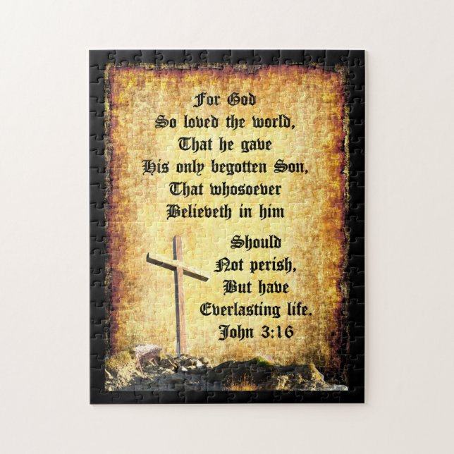 Cross & Manger with John 3vs16 Jigsaw Puzzle (Vertical)