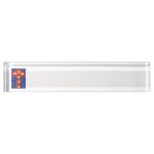 Cross Motif Desk Name Plste Nameplate