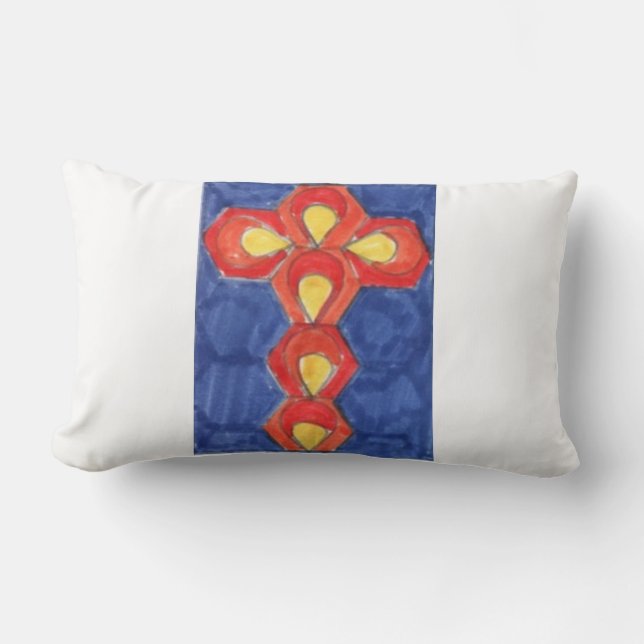Cross Motif Lumbar Cushion (Front)