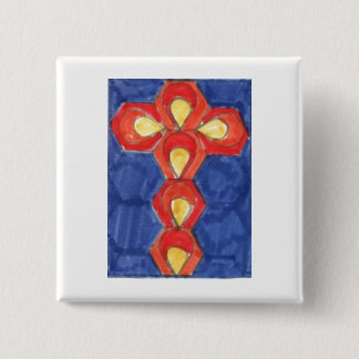 Cross Motif Square Badge