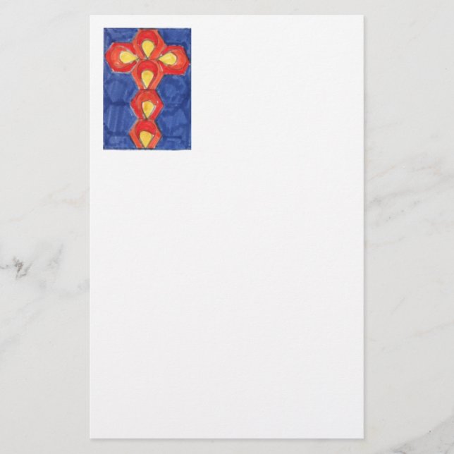 Cross Motif Stationery (Front)