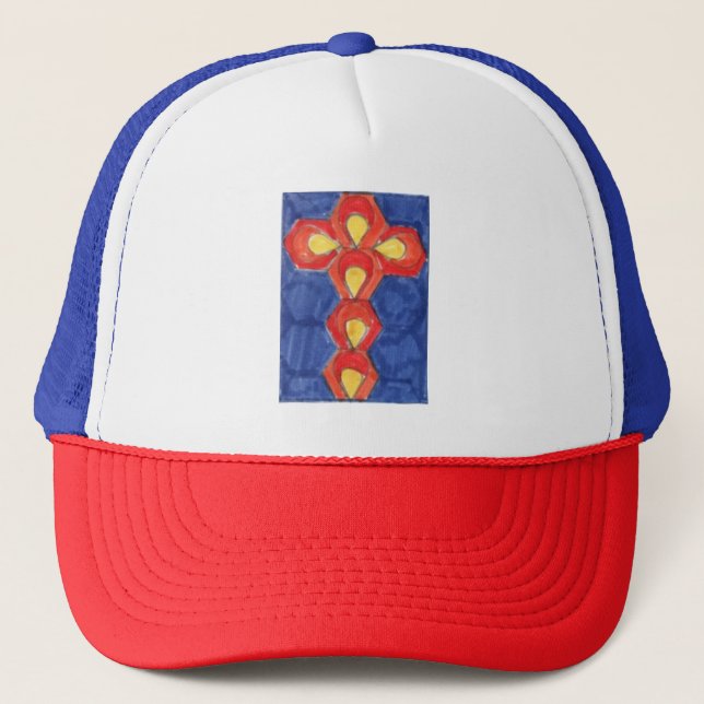 Cross Motif Trucker Hat (Front)