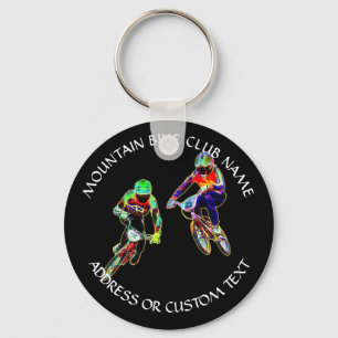 Cross Mountain Bike Club Bicycle Rider Bike Racer Key Ring