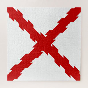 Cross of Burgundy Flag Jigsaw Puzzle
