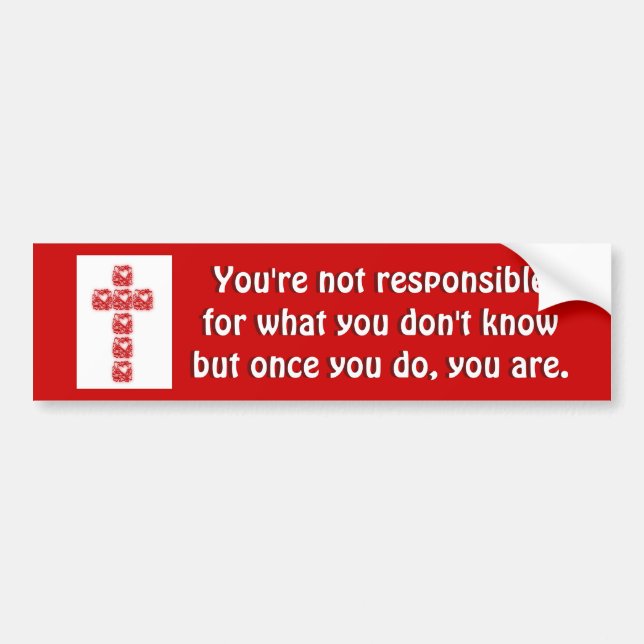 Cross Of Hearts Bumper Sticker (Front)