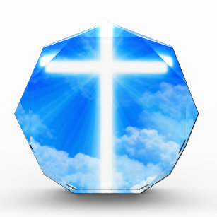 Cross of Light Jesus Christ Customisable Christian Acrylic Award