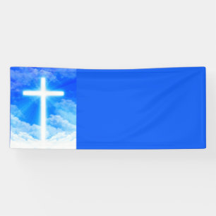 Cross of Light Jesus Christ Customisable Christian Banner