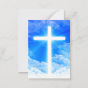 Cross of Light Jesus Christ Customisable Christian Card