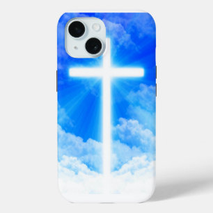 Cross of Light Jesus Christ Customisable Christian iPhone 15 Case
