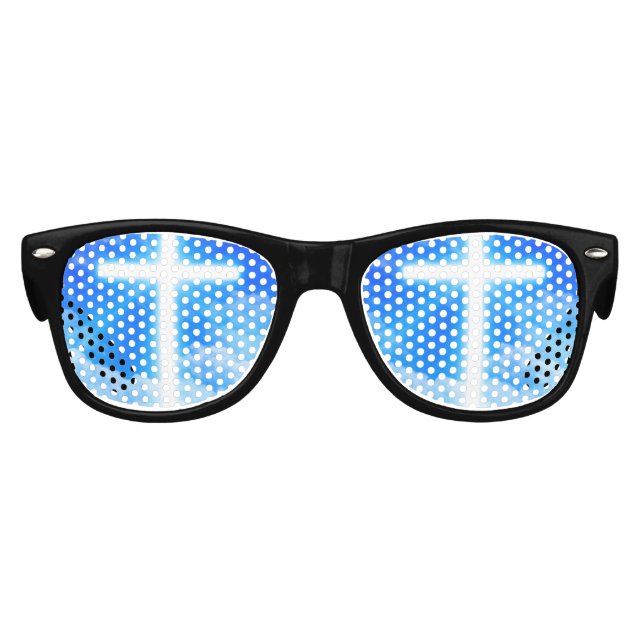 Cross of Light Jesus Christ Customisable Christian Kids Sunglasses (Front)