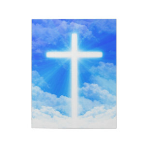 Cross of Light Jesus Christ Customisable Christian Notepad