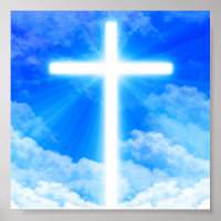 Cross of Light Jesus Christ Customisable Christian