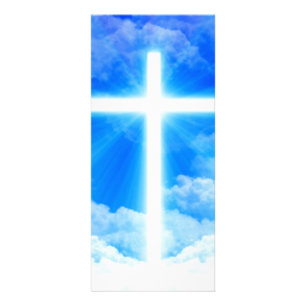 Cross of Light Jesus Christ Customisable Christian Rack Card